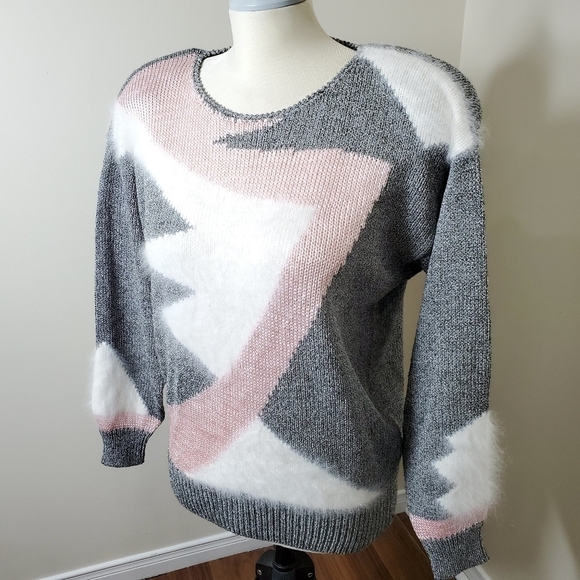 Franco Valeri Vintage 80s Knit Sweater Size M - Picture 3 of 8